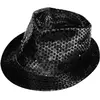 Image de Chapeau Fedora Ã  sequins Noir - Adulte
