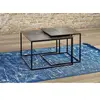 Image de Lot de 2 tables basses Korva en métal, 41 cm x 62 cm x 62 cm / 45 cm x 46 cm x 46 cm Giner y Colomer