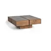 Image de Table basse moderne en bois d'acacia, 30 cm x 80 cm x 80 cm, Giner y Colomer