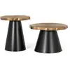 Image de Lot de 2 tables basses Arezzo en métal, 42 cm x 62 cm x 62 cm / 55 cm x 50 cm x 50 cm Giner y Colomer