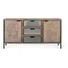Image de Buffet « Hibiscus » en bois d'acacia, 80 cm x 160 cm x 40 cm, Giner y Colomer