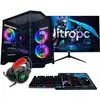 Image de Nitropc Gaming PC Pack Silver - AMD Ryzen 5 5500, NVIDIA RTX 3050 6GB, 16GB DDR4, M.2 1TB, Noir - Monitor 24" FullHD