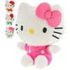 Image de Hello Kitty peluche assis avec noeud environ 18cm - Rouge
