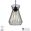 Image de Plafonnier Métallique Noir Edm Design Industriel, Douille E27, Couleur Noire - Edm