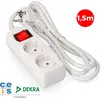 Image de Multiprise Edm 2 Schuko 2 Prises Schuko Avec Interrupteur - Edm