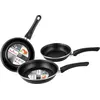 Image de Magefesa Kenia Set 3 poêles à frire 18-20-24cm, induction, -Free revêtement antiadhésif noir