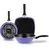 Image de Magefesa Very Peri Set poêle à induction, poêle à griller, wok 24-28cm, revêtement antiadhésif sans Lila