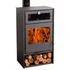 Image de Juan Panadero   Poêle À Bois 11 Kw Avec Four   Rendement 85 %   Triple Combustion   Sortie De Fumée 150 Mm   Volume De Chauffage 320 M3