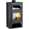 Image de Fm Calefaccion   Poêle À Bois 11,3/15,1kw   Rendement 82%   Sortie Des Fumées 150mm   Double Combustion   Cendrier Amovible   Couleur Noir