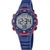 Image de Calypso Montre digitale unie K5801/4 montre-bracelet en plastique bleu foncé UK5801/4