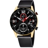 Image de Lotus mens montre multifonction sport élégant en acier inoxydable noir UL50019/1