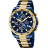 Image de Festina hommes montre sport acier inoxydable montre-bracelet bleu foncé or UF20564/1
