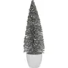 Image de Arbre de Noël moyen 10 x 33 x 10 cm argenté blanc plastique