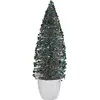 Image de Arbre de Noël moyen 10 x 33 x 10 cm bleu or plastique