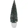 Image de Grand sapin de Noël 10 x 38 x 10 cm Bleu Or Plastique