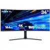 Image de Nilox MONITOR 34 NXM344KD11 ULTRAWIDE 4K CURVO 144HZ 2HDMI 2DP 1MS MMDIA écran plat de PC 86,4 cm (34 ) 3440 x 1440 pixels UltraWide Quad HD LED Noir - Neuf