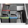 Image de Base Pour Tiroirs De Cuisine Recycle, 3 Compartiments, Module 800mm, Plastique Gris Antracite - Emuca