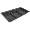 Image de Base Pour Tiroirs De Cuisine Recycle, 3 Compartiments, Module 900mm, Plastique Gris Antracite - Emuca