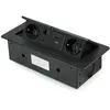 Image de Multiconnecteur Atom 26 A+C pour bureau - Peint en noir- Acier et Plastique et Zamak