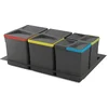 Image de Emuca Set de boîtes avec base recyclable pour tiroir de cuisine Transparent Transparent Taille unique