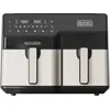 Image de Friteuse à air chaud Black & Decker BXAF9000E Double 9 L, autonome, 2500 W, noire. Acier inoxydable.
