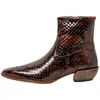 Image de Neosens Bottines à talons pour Femme S3353 FANTASY PYTHON BROWN/ RUCHE Couleur Marron