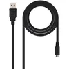 Image de Nanocable Usb A 2.0 Male To Micro Usb B Male 1.8 M Câble Usb Noir Noir One Size