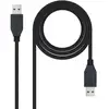 Image de Nanocable 10.01.1002-BK câble USB USB 3.2 Gen 1 (3.1 Gen 1) 2 m USB A Noir - Neuf
