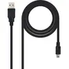 Image de Nanocable Usb A 2.0 Male To Mini Usb 5 Pin Male 0.5 M Câble Usb Noir Noir One Size
