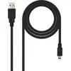 Image de Câble USB 2.0 Nanocable 10.01.0401/ USB mâle - MiniUSB mâle/ 1m/ Noir