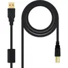 Image de Nanocable Hq Ferrita Usb A Male To Usb B Male 2 M Câble Usb Noir Noir One Size