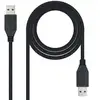 Image de Câble USB 3.0 Nanocable 10.01.1001-BK/ USB mâle - USB mâle/ 1m/ Noir