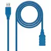 Image de Nanocable 10.01.0902-BL câble USB USB 3.2 Gen 1 (3.1 Gen 1) 2 m USB A Bleu - Neuf