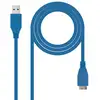 Image de Nanocable 10.01.1101-BL câble USB USB 3.2 Gen 1 (3.1 Gen 1) 1 m USB A Micro-USB B Bleu - Neuf
