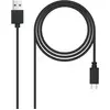 Image de Câble Nanocable USB-A/C 2.0 M/M 1m (Noir) #6POURCENT