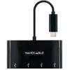 Image de Nanocable 10.16.4401-BK hub & concentrateur USB 3.2 Gen 1 (3.1 Gen 1) Type-C Noir - Neuf