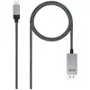 Image de Nanocable 10.15.5002 câble vidéo et adaptateur 1,8 m USB Type-C DisplayPort Aluminium, Noir - Neuf