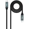 Image de Nanocable 10.01.4301 câble USB USB4 Gen 2x2 1 m USB C Noir - Neuf