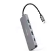 Image de Hub USB-C 3.0 Nanocable - 3x USB-A et 1x USB-C (Gris) #6POURCENT