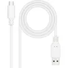 Image de Câble Nanokabel USB 2.0 3A, Type USB-C/M-A/M, blanc, 3 m