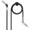 Image de Cable Nanocable USB-A/USB-C vers USB-C/Lightning M/M 1m (Noir/Gris) #6POURCENT