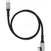 Image de Cable coudé Nanocable USB-C M/M 100W 0.5m (Noir) #6POURCENT