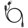 Image de Cable Nanocable USB-A/USB-C vers USB-C M/M 2m (Noir) #6POURCENT