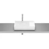 Image de Laufen Roca Ona, vasque WT, rectangulaire, sans trou pour robinet, évacuation à droite, 550 x 345, blanc, 1 pièce.