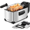 Image de Friteuse Aigostar - Réglage de la température, acier inoxydable, 2200 watts, 3 litres. Sans BPA