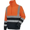 Image de Sweat De Travail Zippé Haute Visibilite Orange/marine M