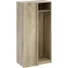 Image de Module de penderie d'angle - chêne - 3 tablettes - 1 tringle - 100 x 66 x 200 cm