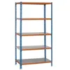Image de Tagère Rangement, 2000x1000x300 Mm, 5 Niveaux, 180 Kg Capacité De Charge Et Point De Flexion, Métal , Étagère Garage, Bleu/orange/galvanisé - Simonclick - Simonrack
