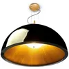 Image de Suspension, Grande Suspension Design Umbrella Noire Et Dorée En Plastique, Leds C4