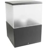 Image de Grande borne cubique, aluminium et polycarbonate, gris ville
